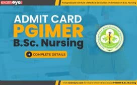 PGIMER B.Sc. Nursing Admit Card